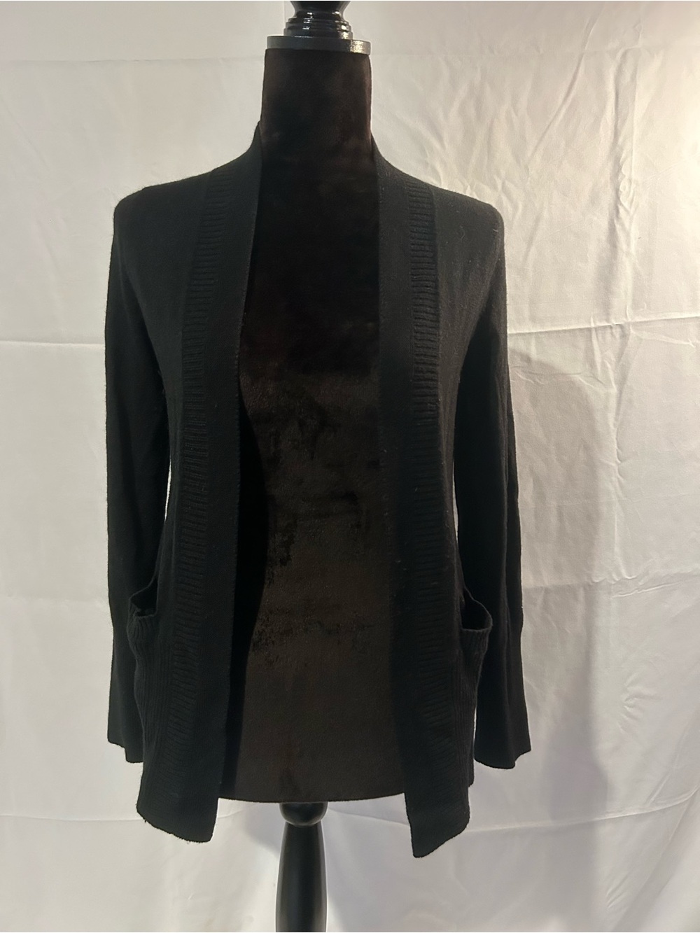 Banana Republic Black Open-Front Cardigan